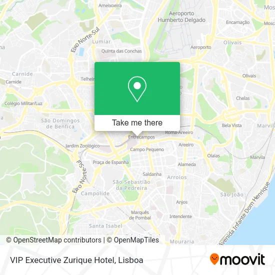 VIP Executive Zurique Hotel map
