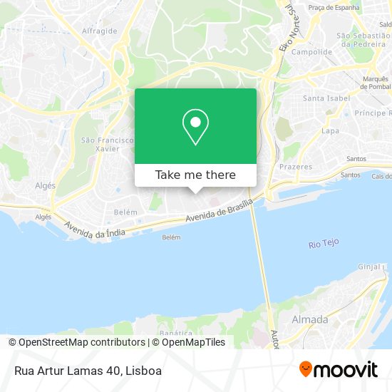 Rua Artur Lamas 40 mapa