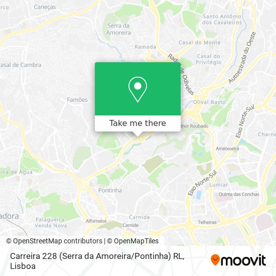 Carreira 228 (Serra da Amoreira / Pontinha) RL map
