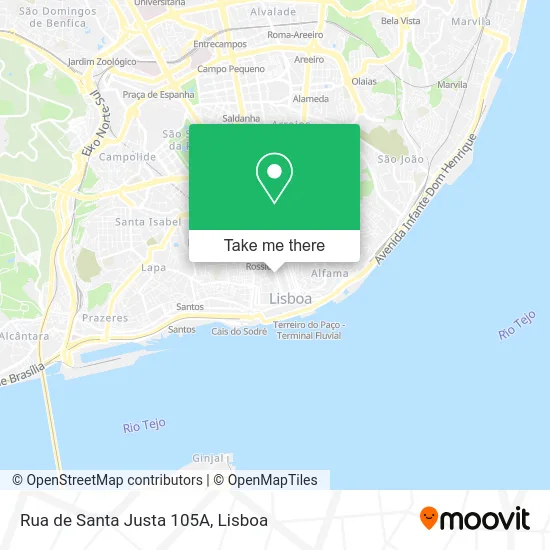 Rua de Santa Justa 105A map