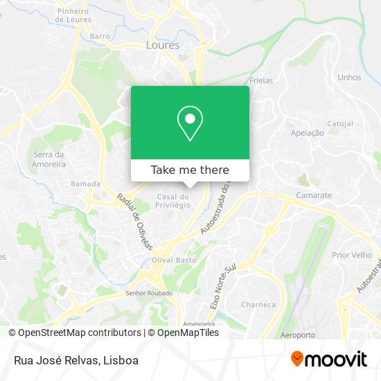Rua José Relvas mapa