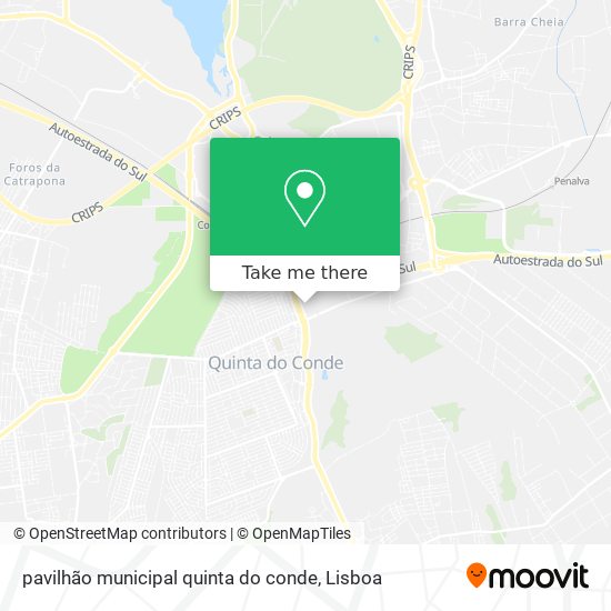 pavilhão municipal quinta do conde mapa