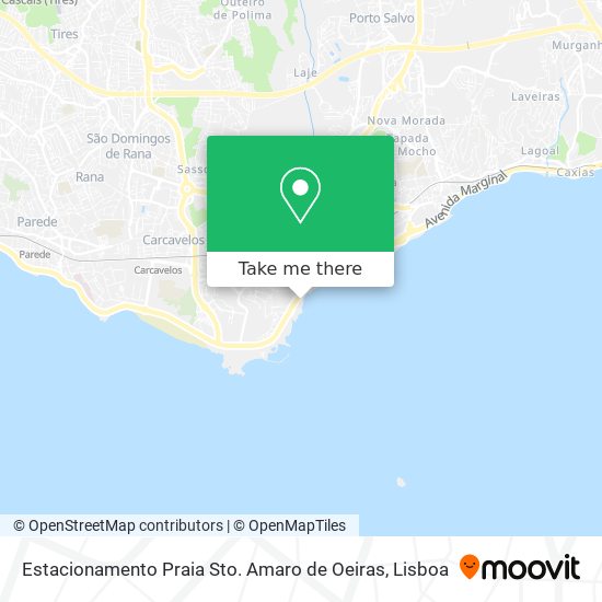 Estacionamento Praia Sto. Amaro de Oeiras map