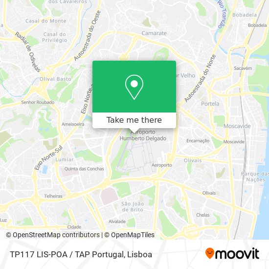 TP117 LIS-POA / TAP Portugal map