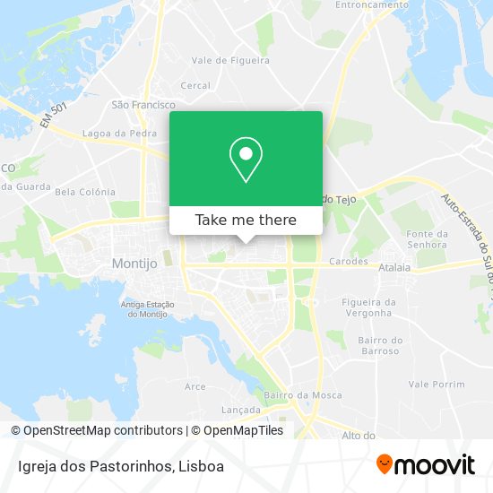 Igreja dos Pastorinhos mapa