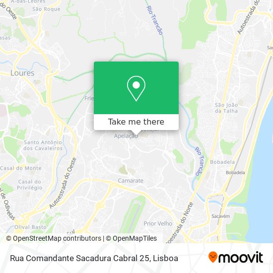 Rua Comandante Sacadura Cabral 25 mapa