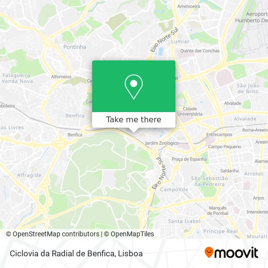 Ciclovia da Radial de Benfica map