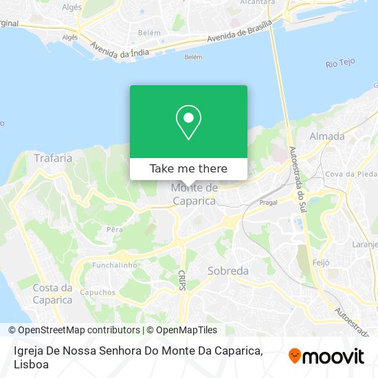 Igreja De Nossa Senhora Do Monte Da Caparica mapa