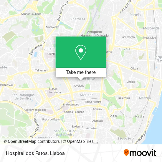 Hospital dos Fatos map