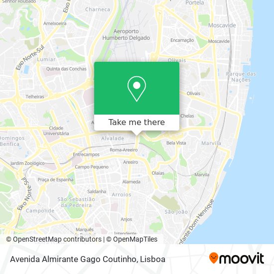 Avenida Almirante Gago Coutinho mapa