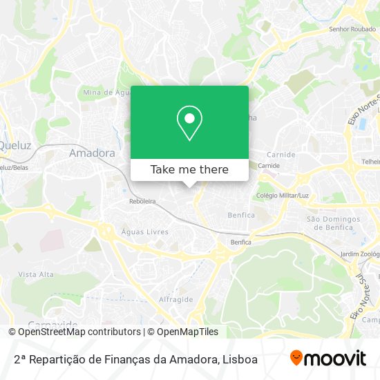 2ª Repartição de Finanças da Amadora map