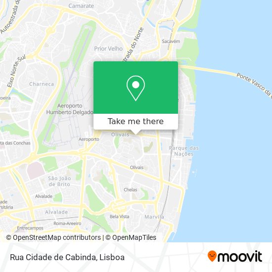 Rua Cidade de Cabinda mapa