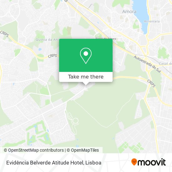 Evidência Belverde Atitude Hotel mapa