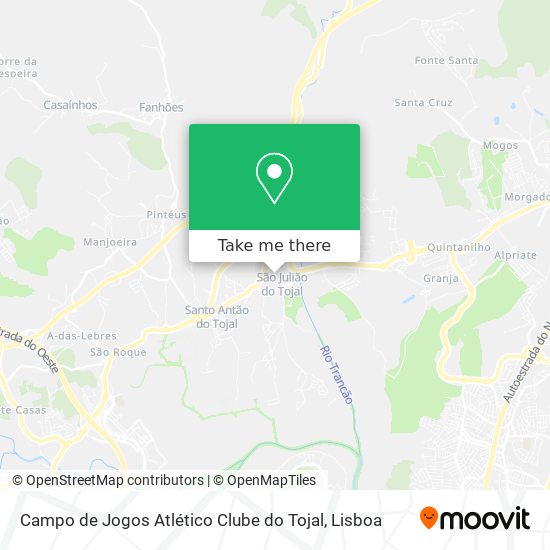 Campo de Jogos Atlético Clube do Tojal map