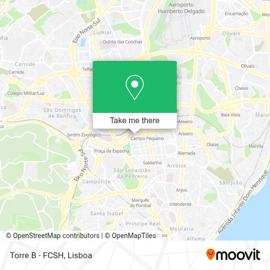 Torre B - FCSH map