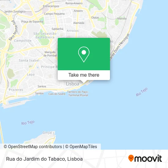 Rua do Jardim do Tabaco map