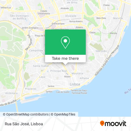 Rua São José map