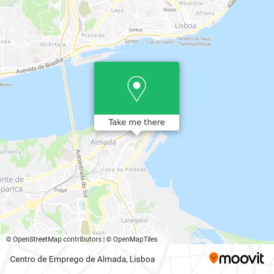 Centro de Emprego de Almada mapa