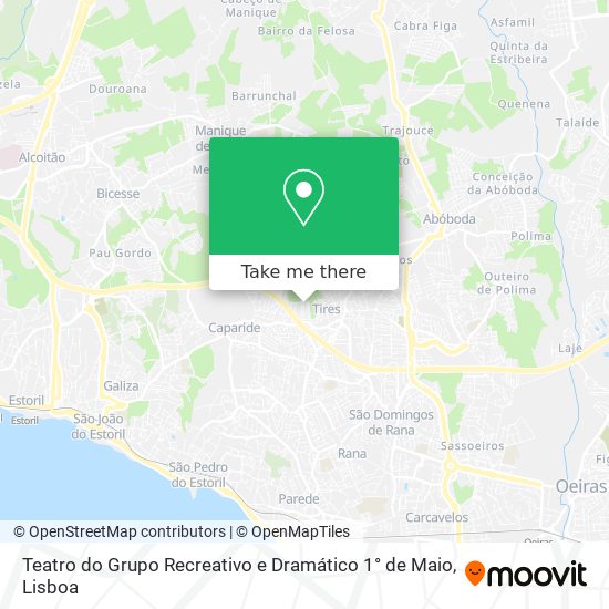 Teatro do Grupo Recreativo e Dramático 1° de Maio mapa