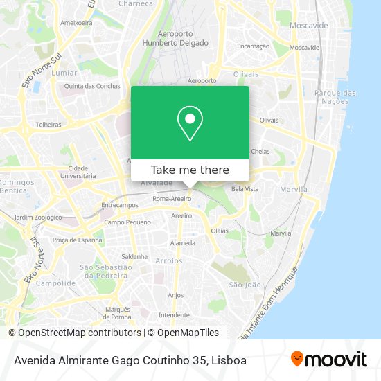 Avenida Almirante Gago Coutinho 35 map