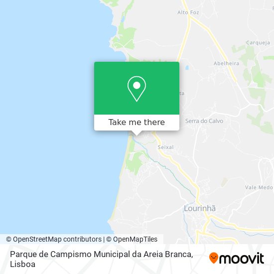 Parque de Campismo Municipal da Areia Branca map