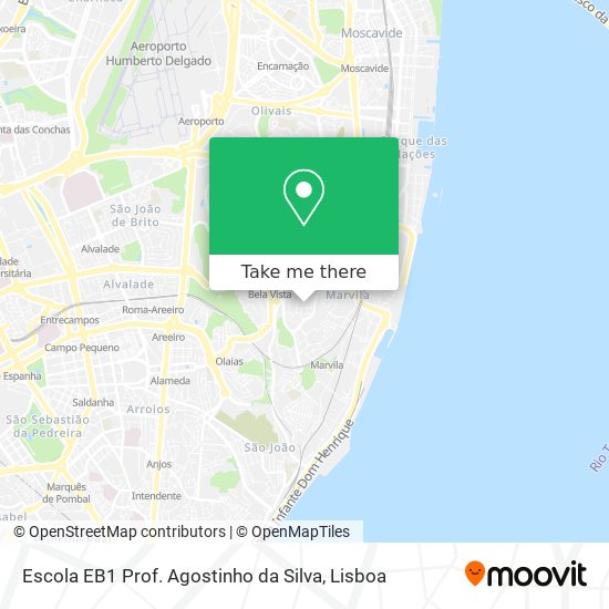 Escola EB1 Prof. Agostinho da Silva mapa