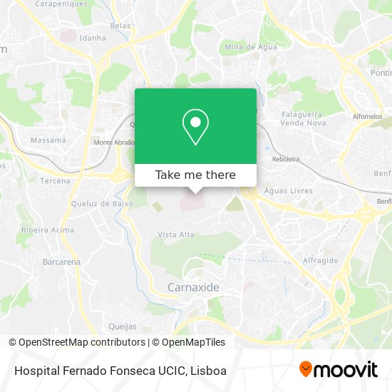 Hospital Fernado Fonseca UCIC mapa