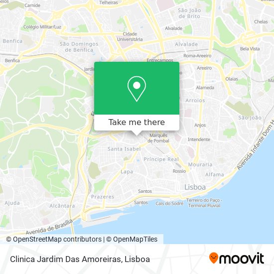 Clinica Jardim Das Amoreiras mapa