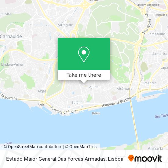 Estado Maior General Das Forcas Armadas mapa