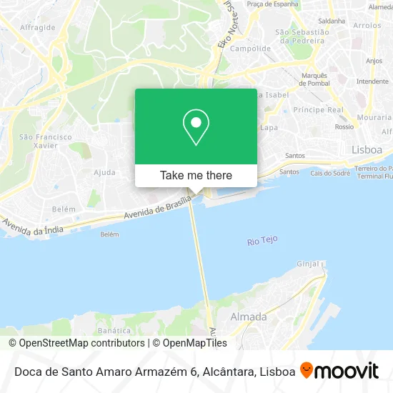 Doca de Santo Amaro Armazém 6, Alcântara map