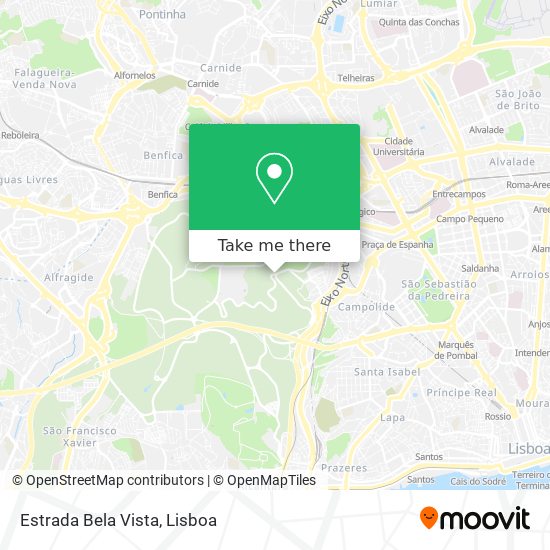 Estrada Bela Vista mapa