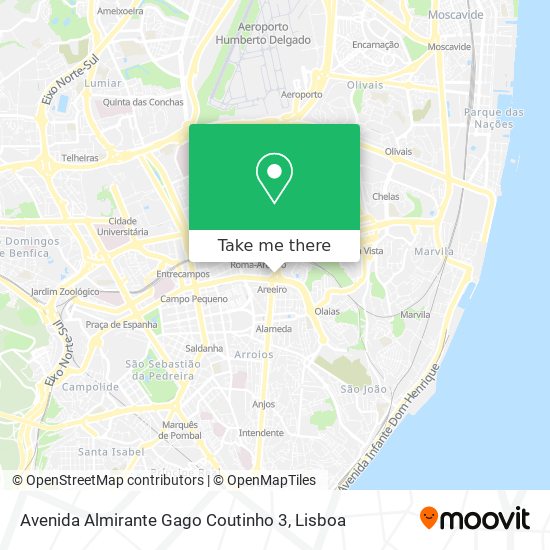 Avenida Almirante Gago Coutinho 3 mapa