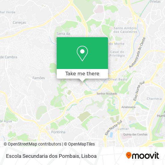 Escola Secundaria dos Pombais map