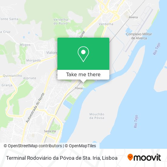 Terminal Rodoviário da Póvoa de Sta. Iria mapa