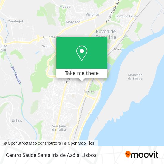 Centro Saude Santa Iria de Azóia mapa