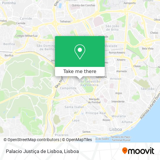 Palacio Justiça de Lisboa mapa