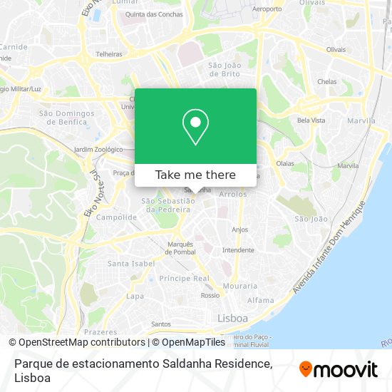Parque de estacionamento Saldanha Residence map