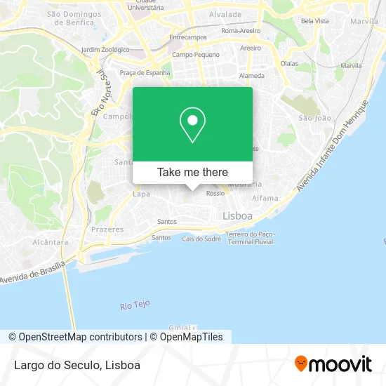 Largo do Seculo map