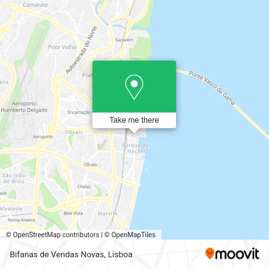 Bifanas de Vendas Novas mapa