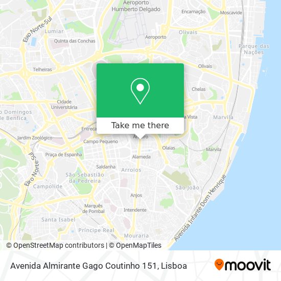 Avenida Almirante Gago Coutinho 151 mapa