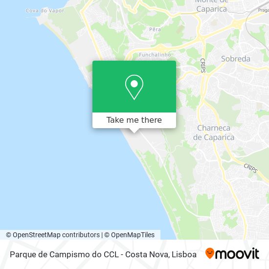 Parque de Campismo do CCL - Costa Nova map