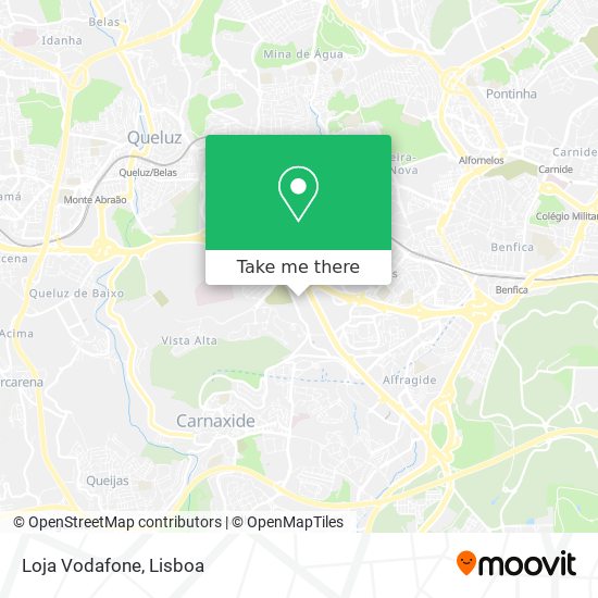 Loja Vodafone mapa