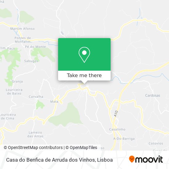 Casa do Benfica de Arruda dos Vinhos map