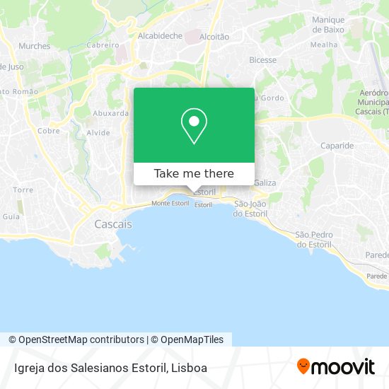 Igreja dos Salesianos Estoril mapa