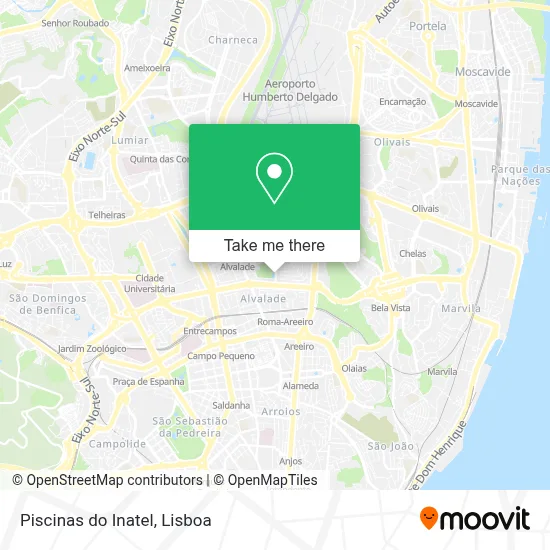 Piscinas do Inatel map