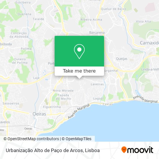 Urbanização Alto de Paço de Arcos map