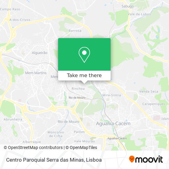 Centro Paroquial Serra das Minas map