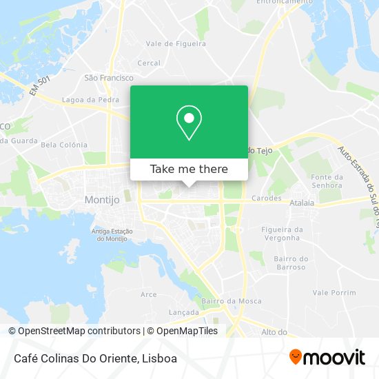 Café Colinas Do Oriente mapa