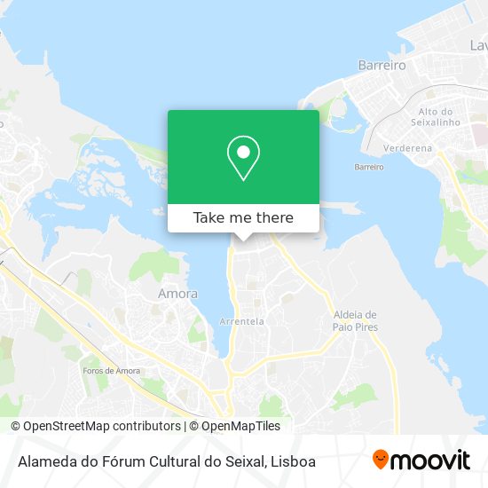 Alameda do Fórum Cultural do Seixal mapa