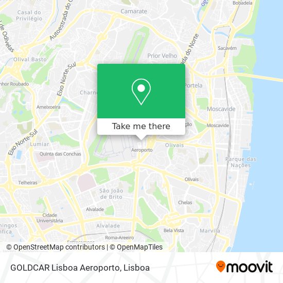 GOLDCAR Lisboa Aeroporto map